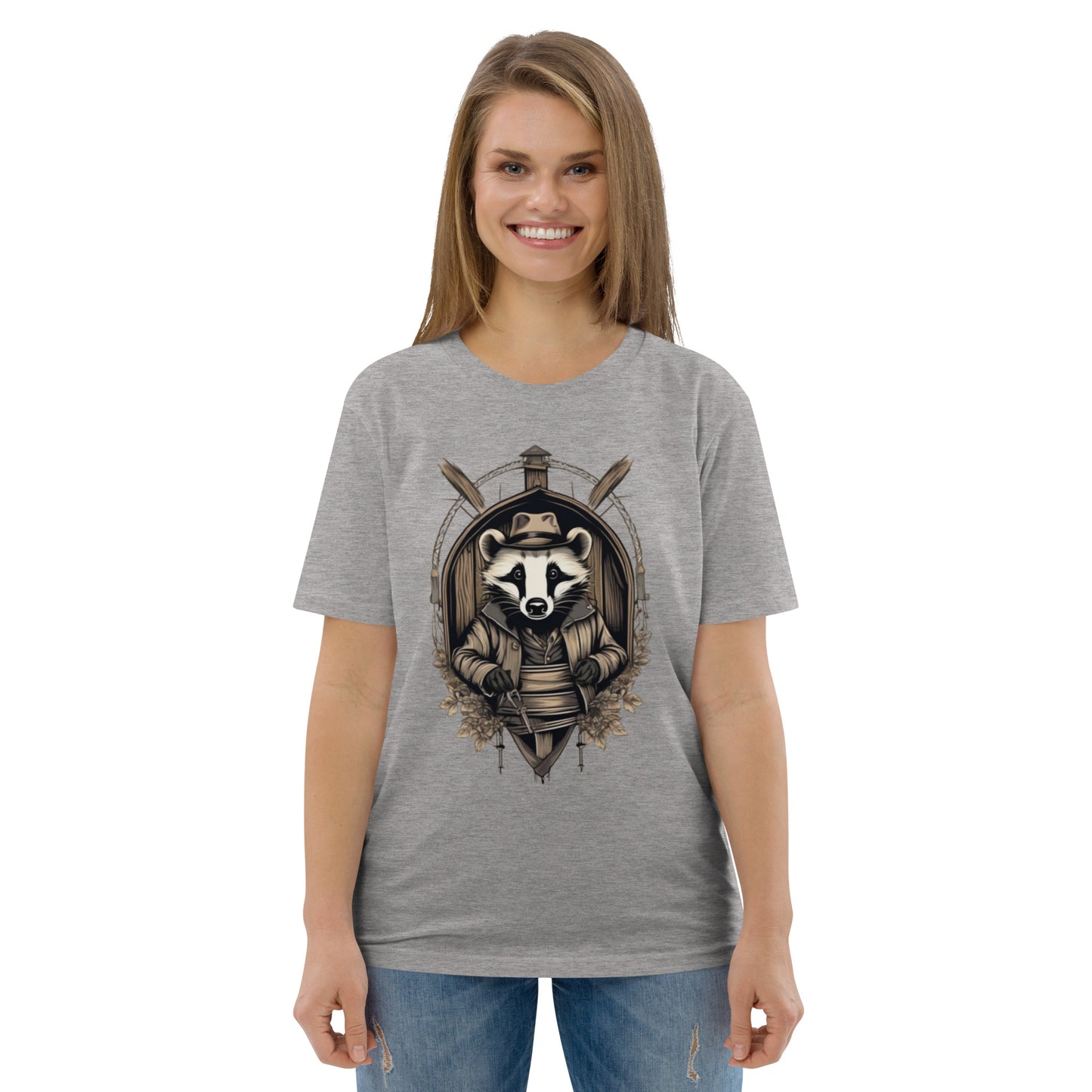 The Badger design - Unisex fitted cotton T-Shirt